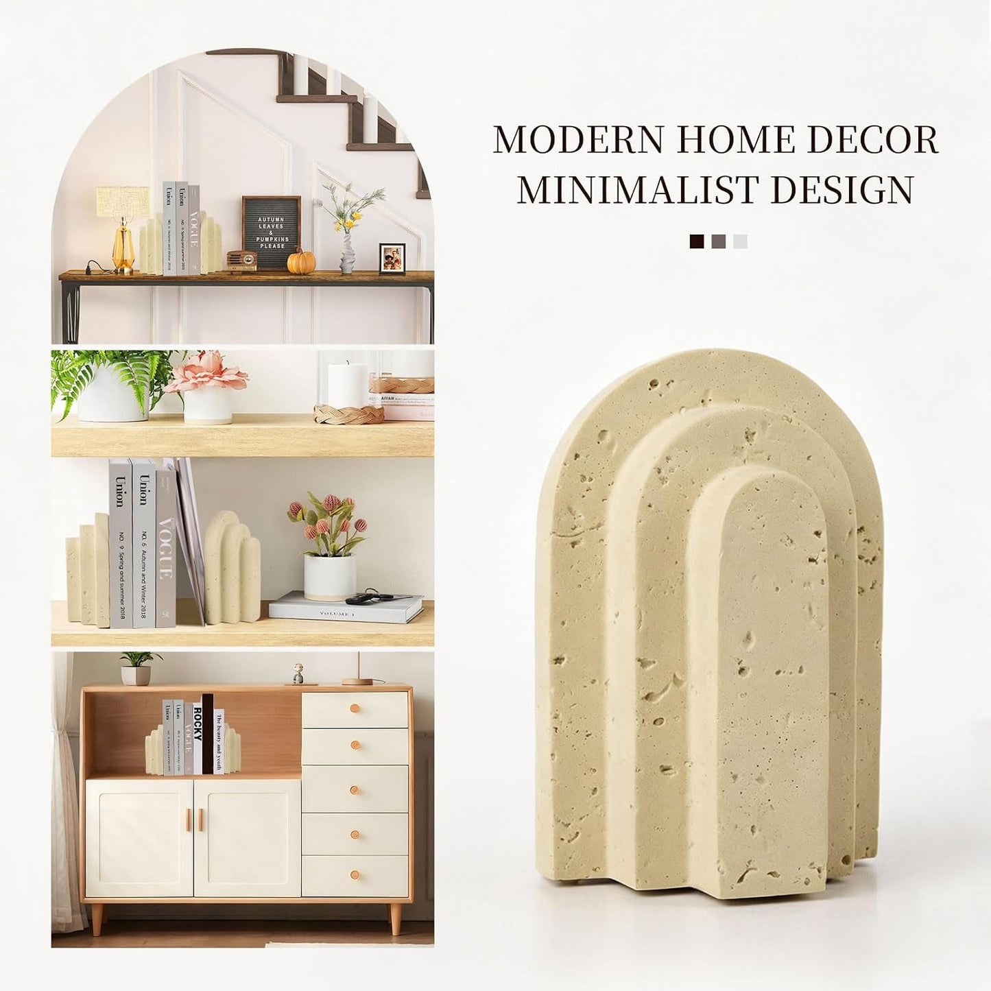 Modern Layered Arch Book Ends