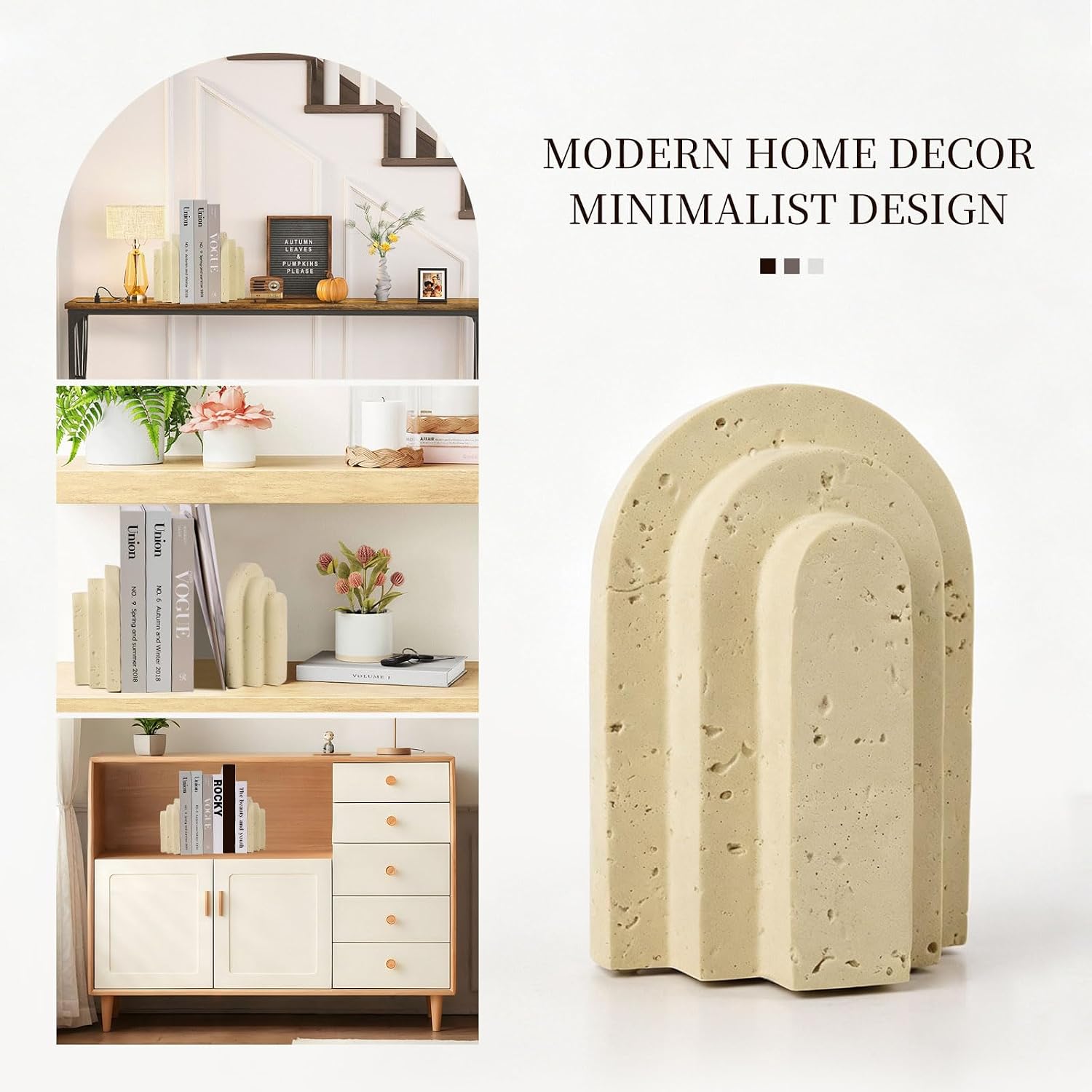 Modern Layered Arch Book Ends