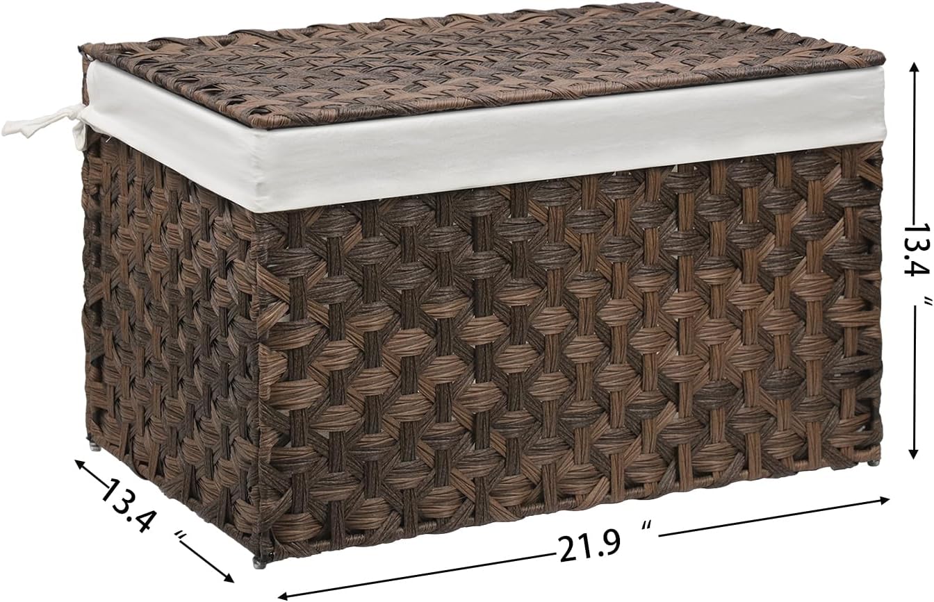 Woven Storage Bin / 13.4 x 21.9 x 13.4 / 65l: Inches / Brown