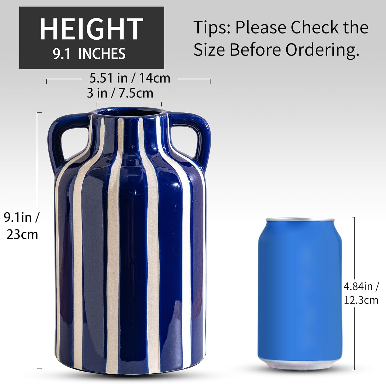 Blue Ceramic Vase / Blue and White 1