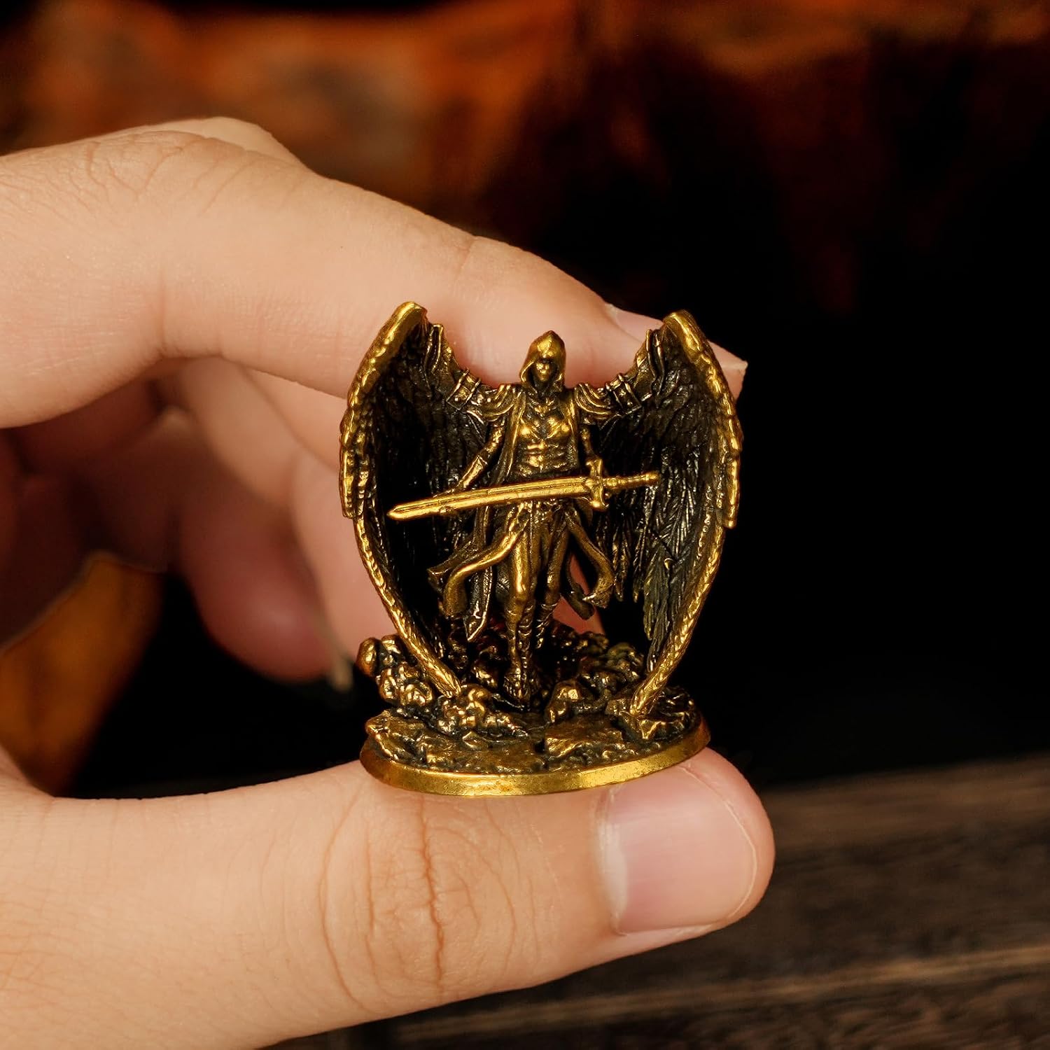 100% Solid Brass Statue / Archangel