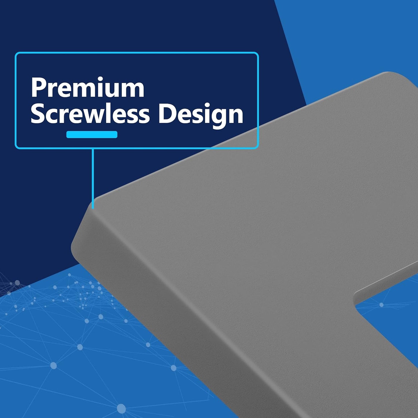 LIDER Decorator Switch Cover, Screwless Wall Plate, Mid-Size 1-Gang | 10-Pack, Matte Gray, Polycarbonate Thermoplastic
