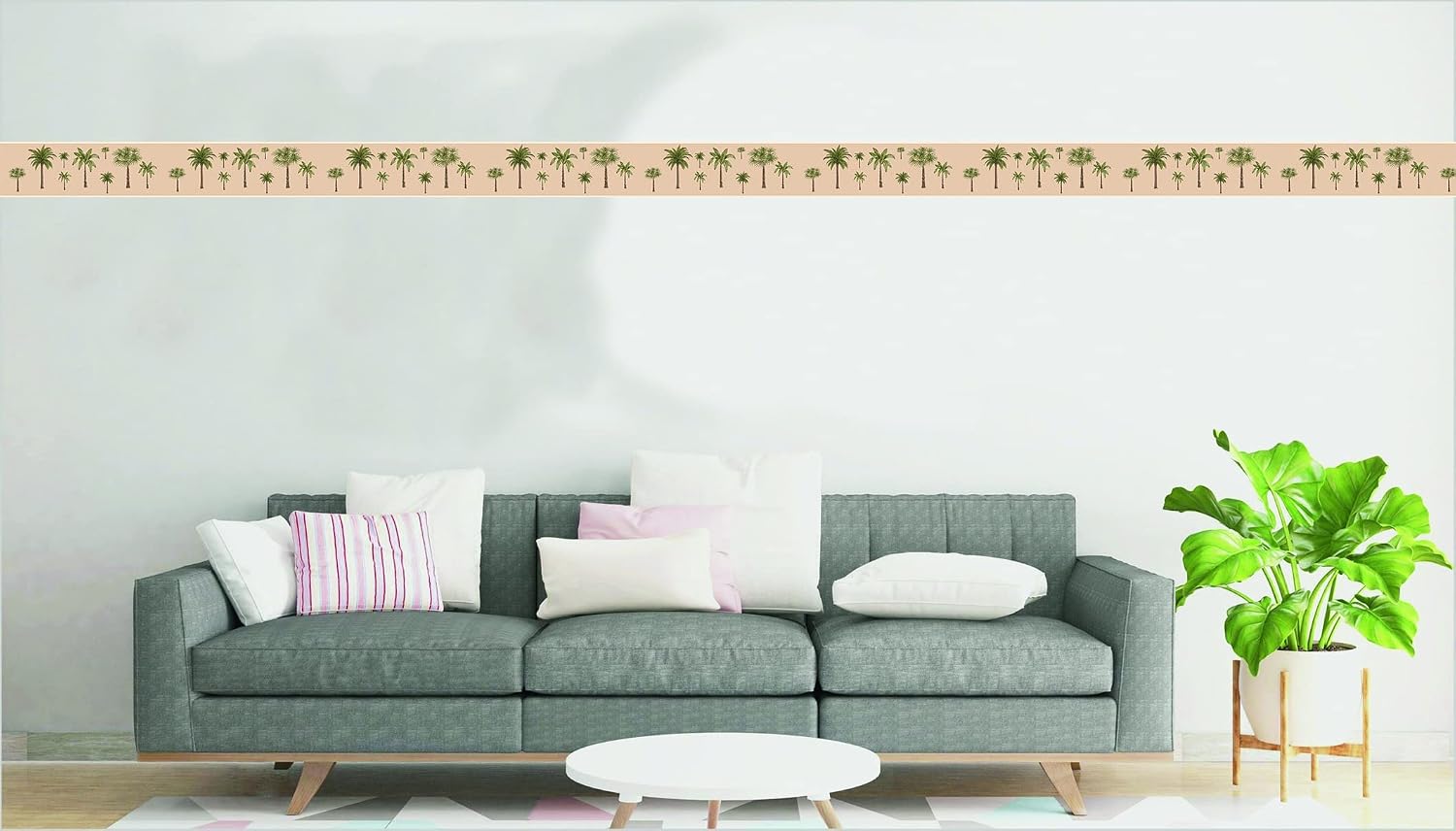 Wallpaper Border Peel and Stick DDAZBD9325 / Green / 15 ft