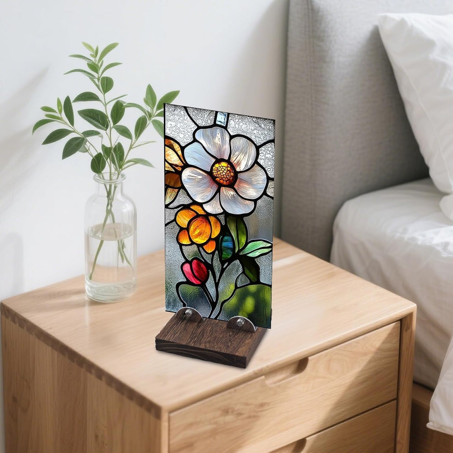 Mini Wood Adjustable Glass Display Stands / Set of 2