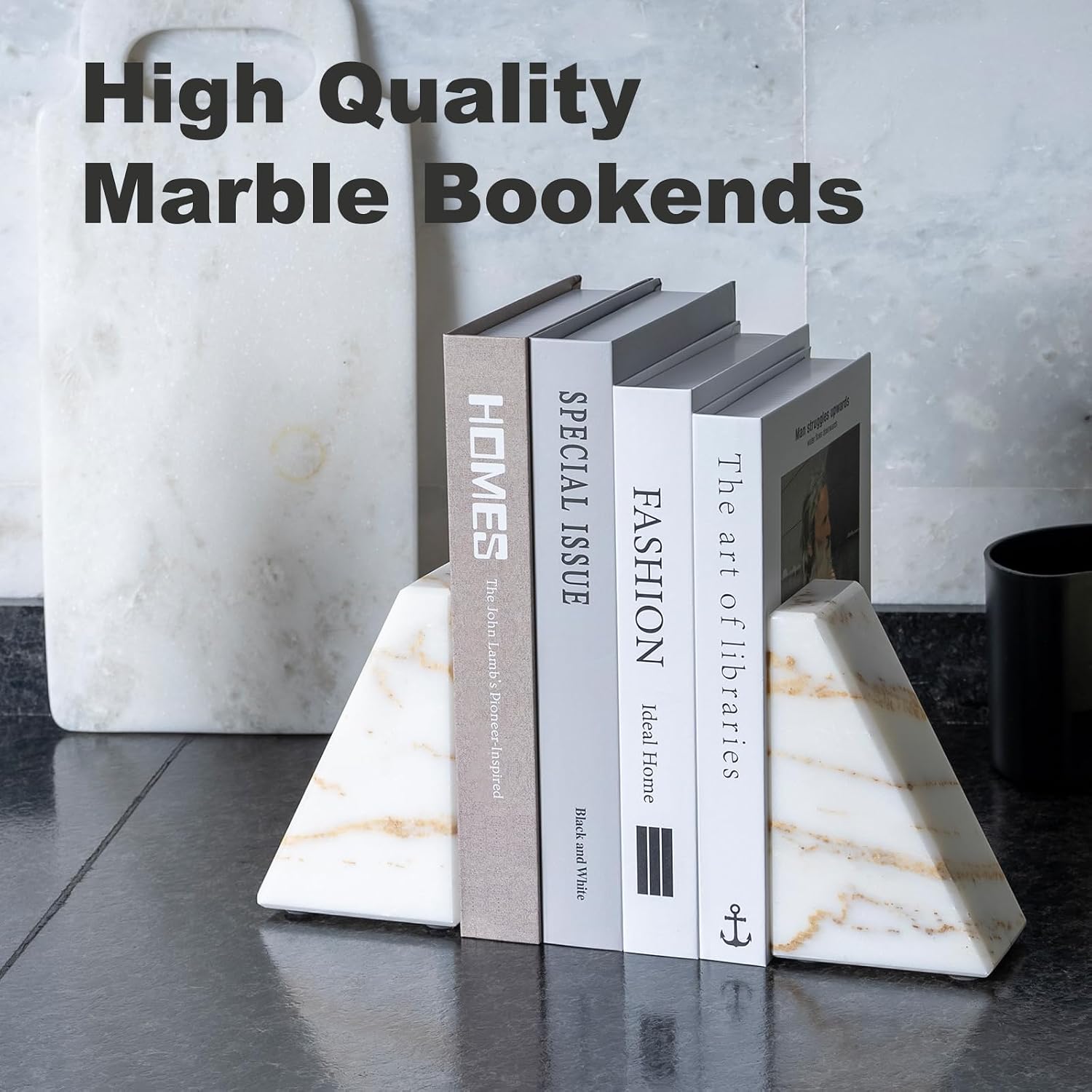 Unique and Heavy Bookends / Glden&white
