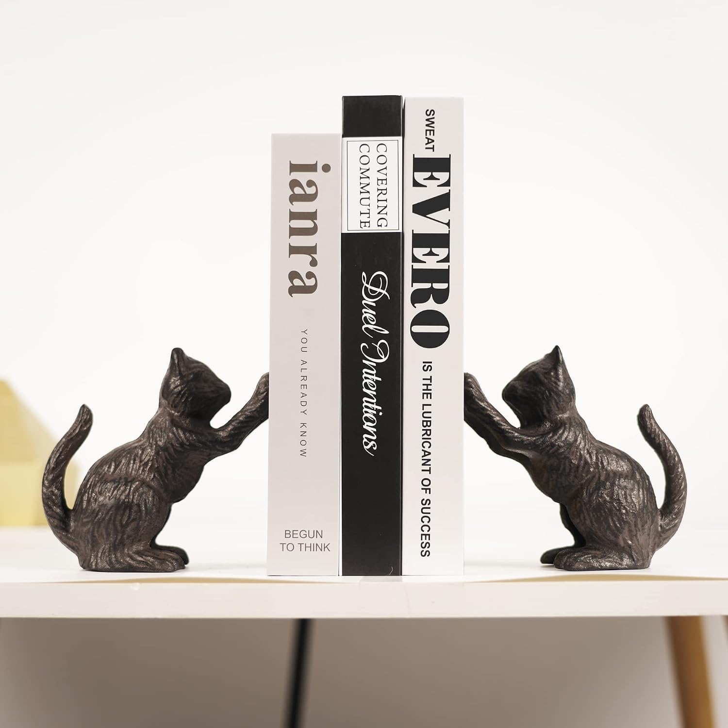 Cat Decorative Bookends / Black