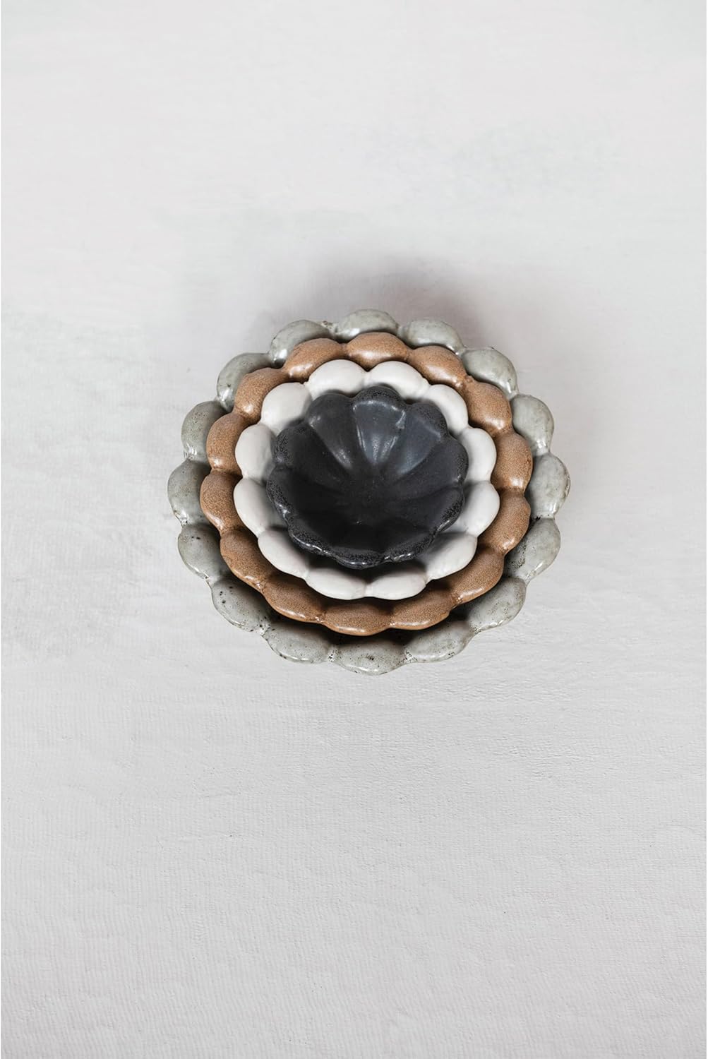 Stoneware Flower Bowls / Multicolor