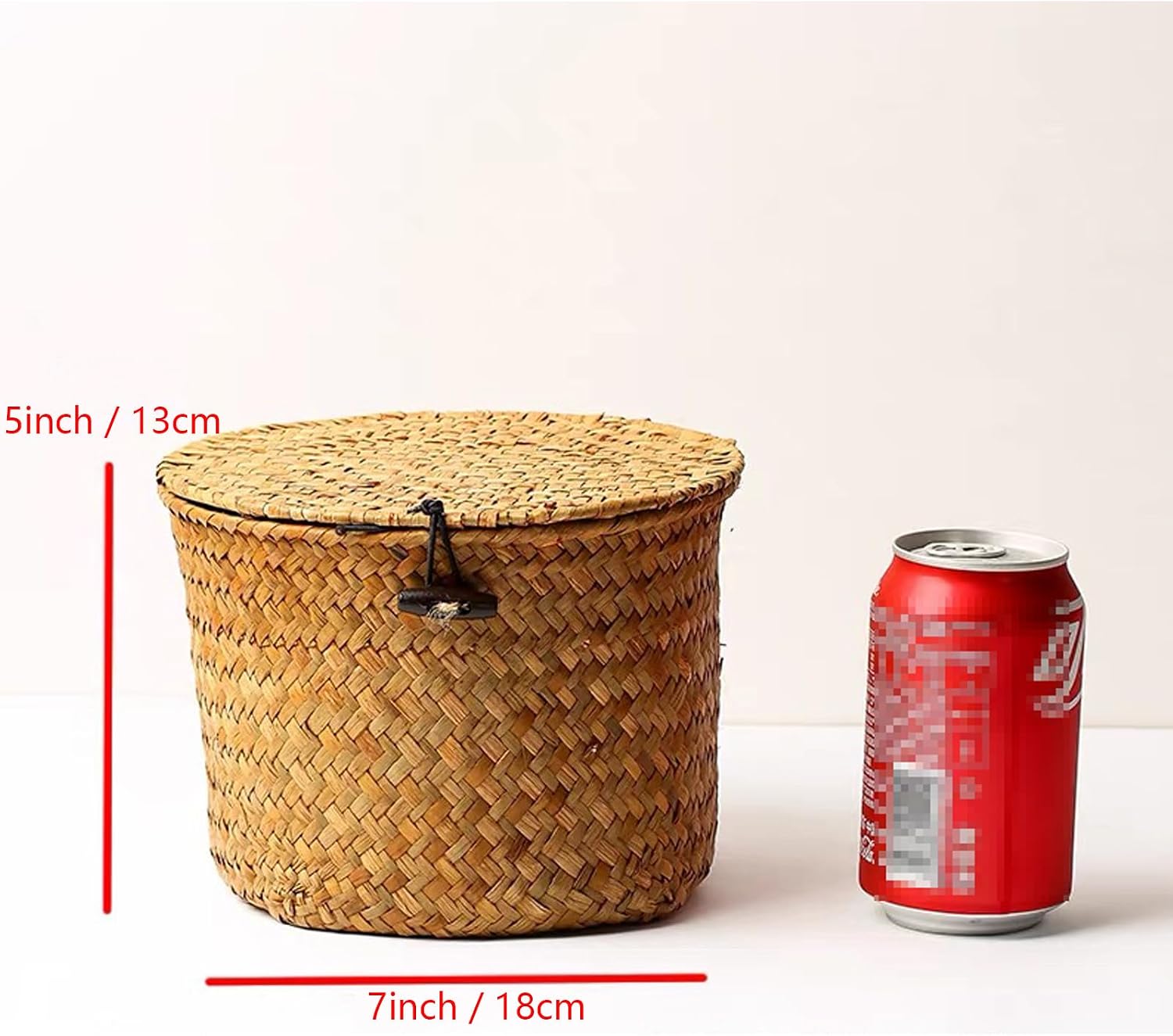 Seagrass Handmade Basket / Natural / 7 Inch