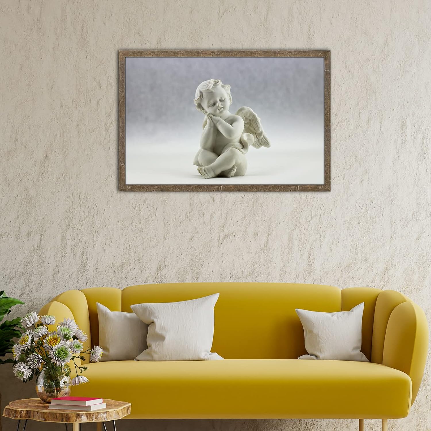 DABLUE Rustic Brown 24x36 Frames 2 Pack, Suitable for Posters and Wall Art | Warm rustic brown tone fits most interior