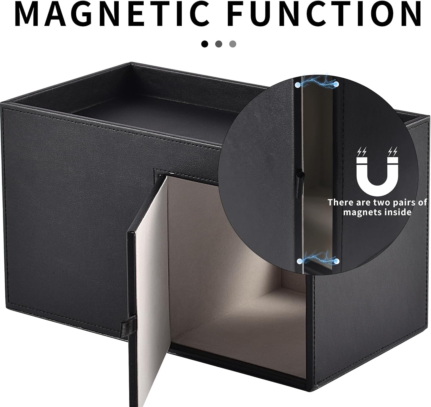 Storage Tray / Tissue Box Holder / Black