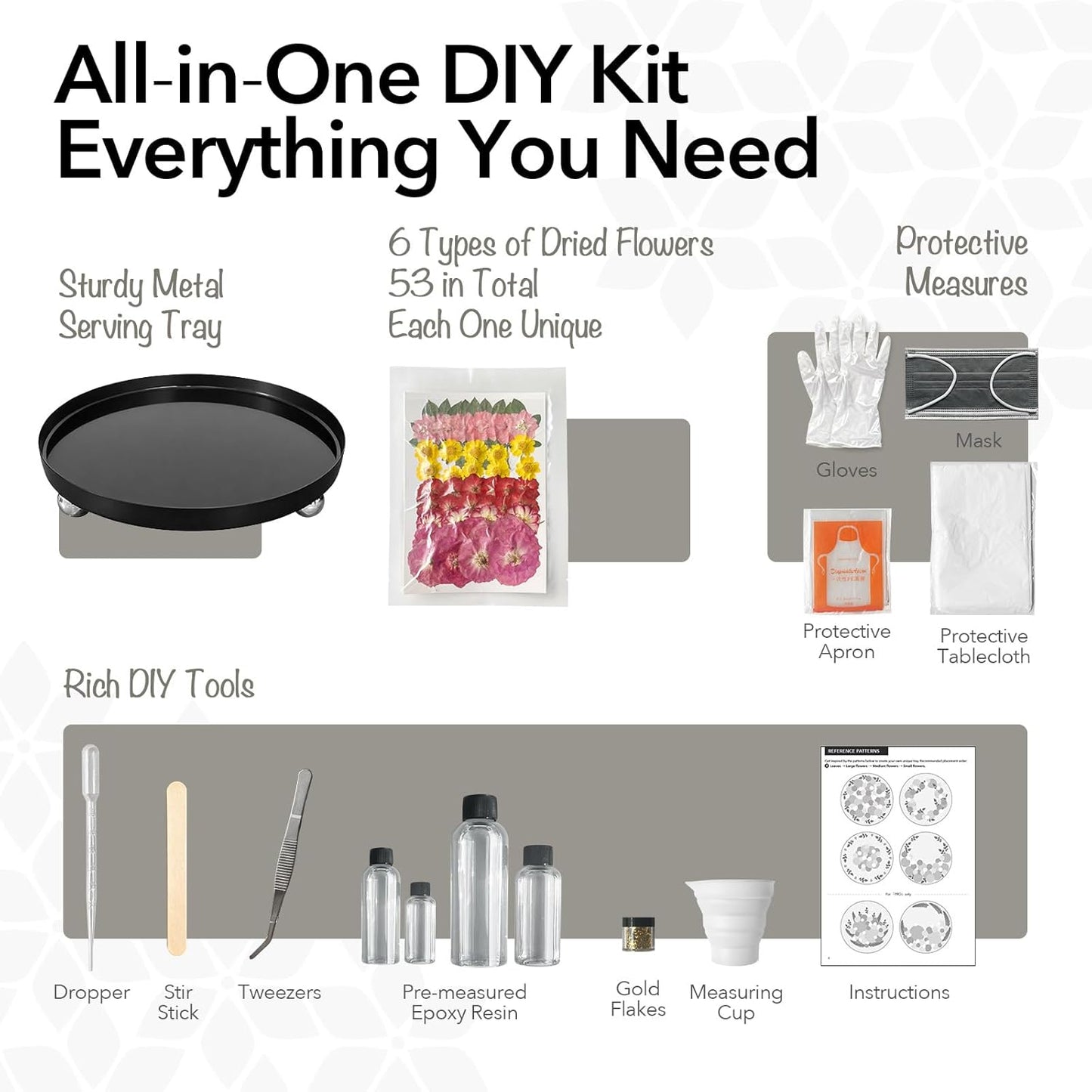 Create Real Flower Tray / White-basic