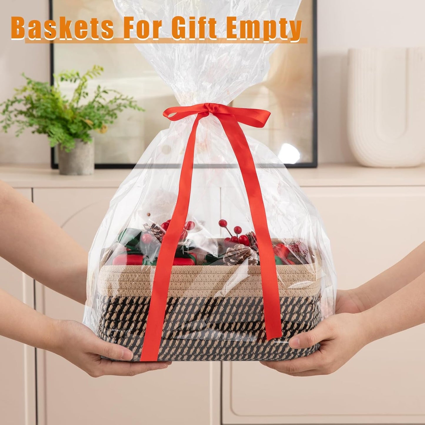 Small Bins / Organizer Baskets / Black/yellow / 11.8"*7.8"*4.7 / Set of 4