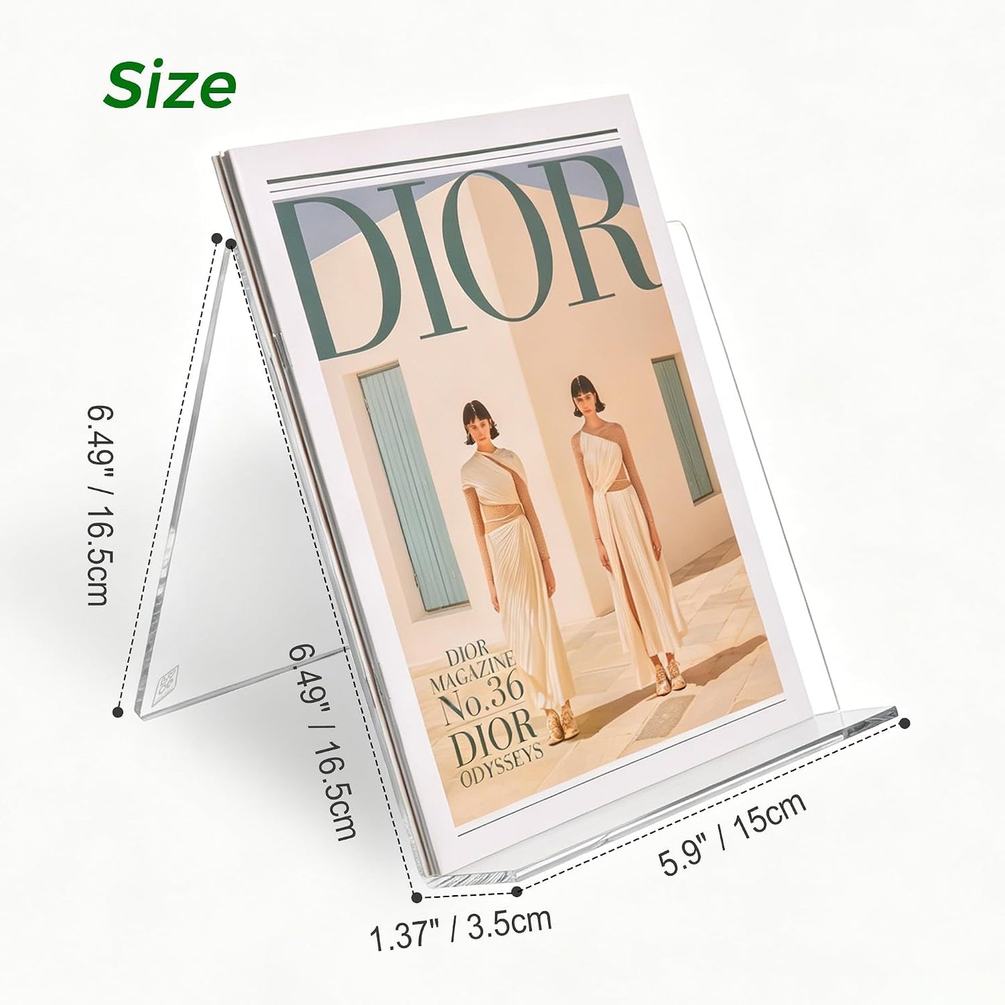 Acrylic Book Stand / 6 x 8 / Clear