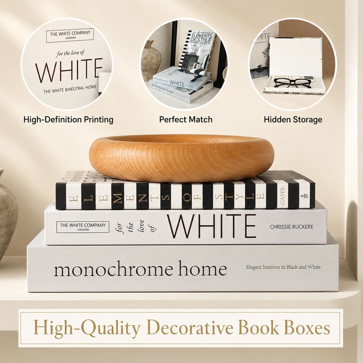 Faux Books for Decoration / Set of 3