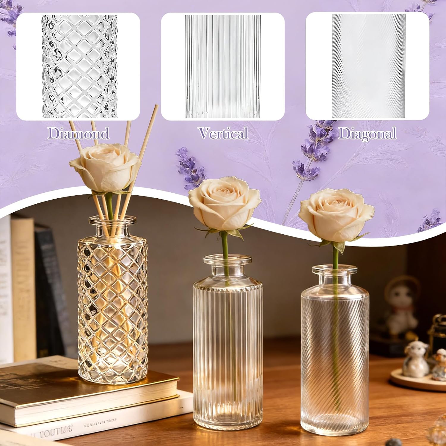 Glass Bud Vases / Clear / Set of 30