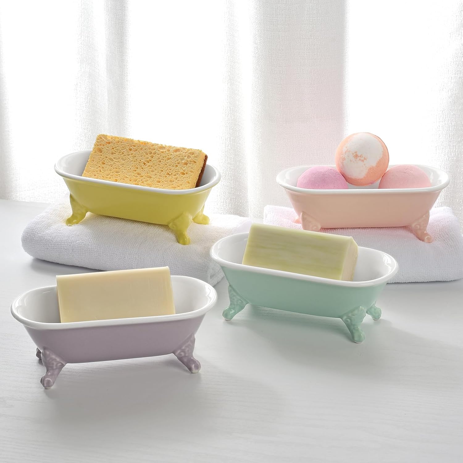 Kitchen Sponge Holder and Shower Tray / Yellow