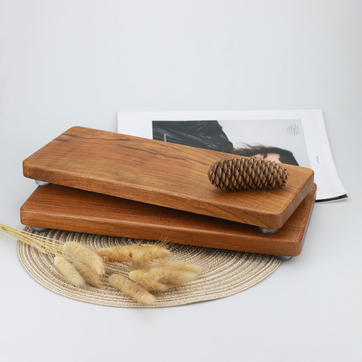 Solid Teak Wood Riser Tray / Teaktray2 / 12.6 x 6
