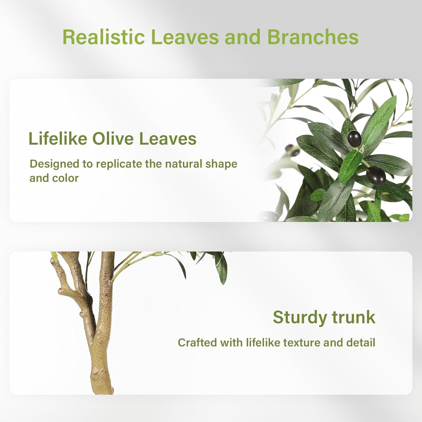 Fake Plants Olive / 7ft / Natural / 7 Inch