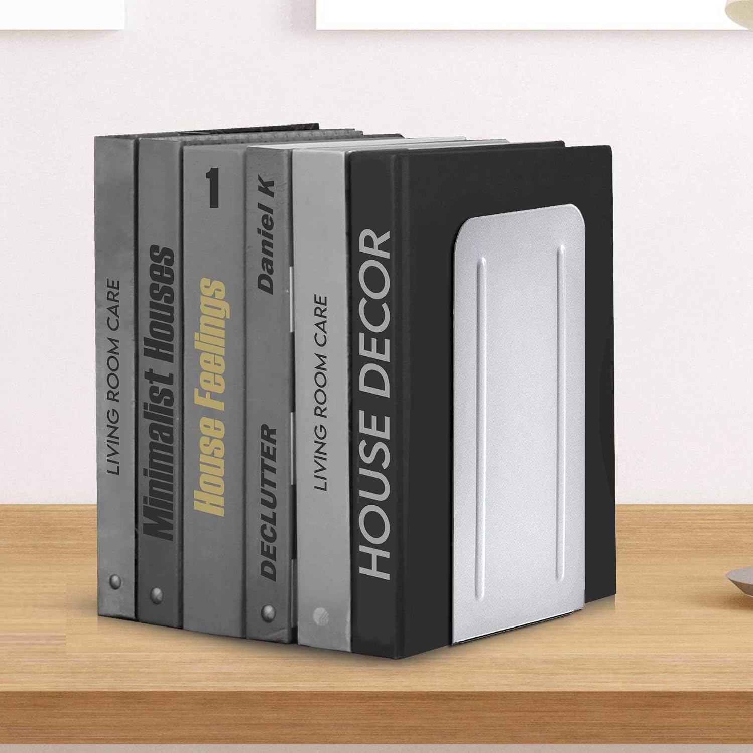 Heavy Duty Steel Metal Book Ends / White