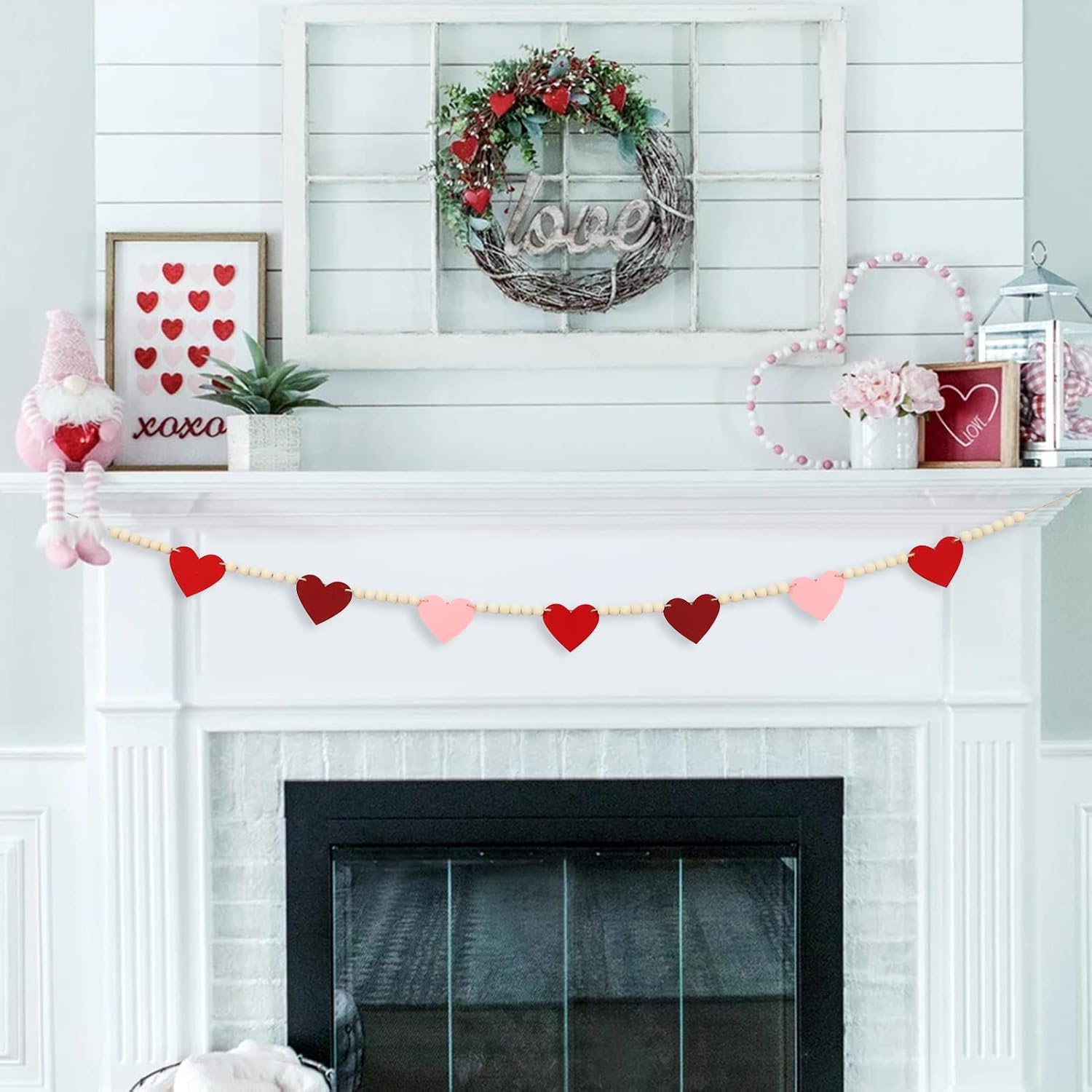 Wood Bead Garland / Red