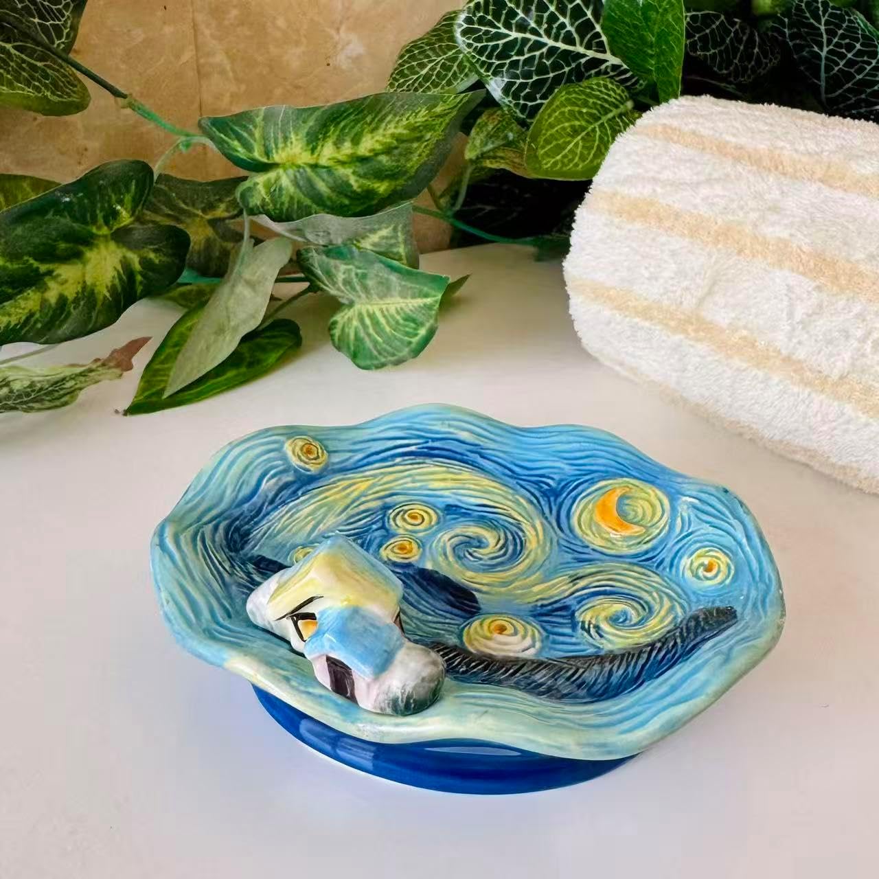 Ceramic Starry Sky Soap Dish