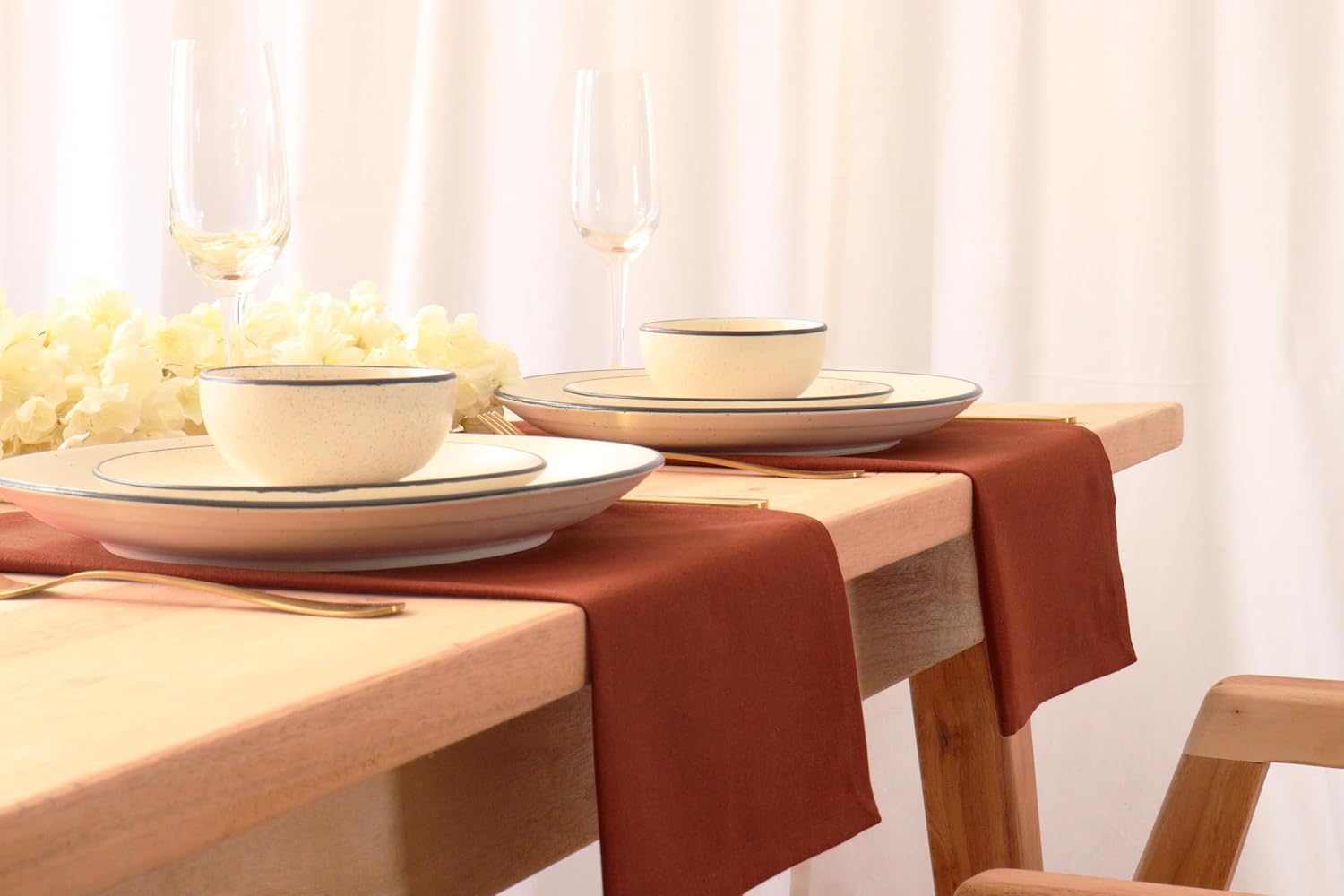 Rust Set of 12 Cloth Dinner Napkins 100% Cotton 18x18 Inch - Soft Durable Washable - Ideal for Farmhouse Party Spring