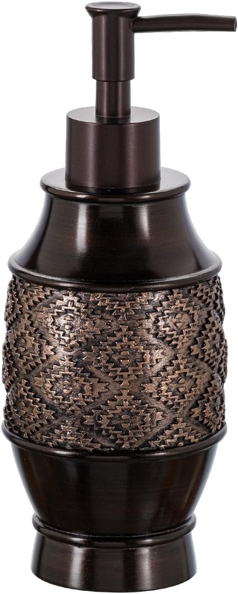 Creative Scents Dublin Brown 6 Piece Resin Bathroom Accessories Set | Includes Toilet Brush and Holder, Tissue Box