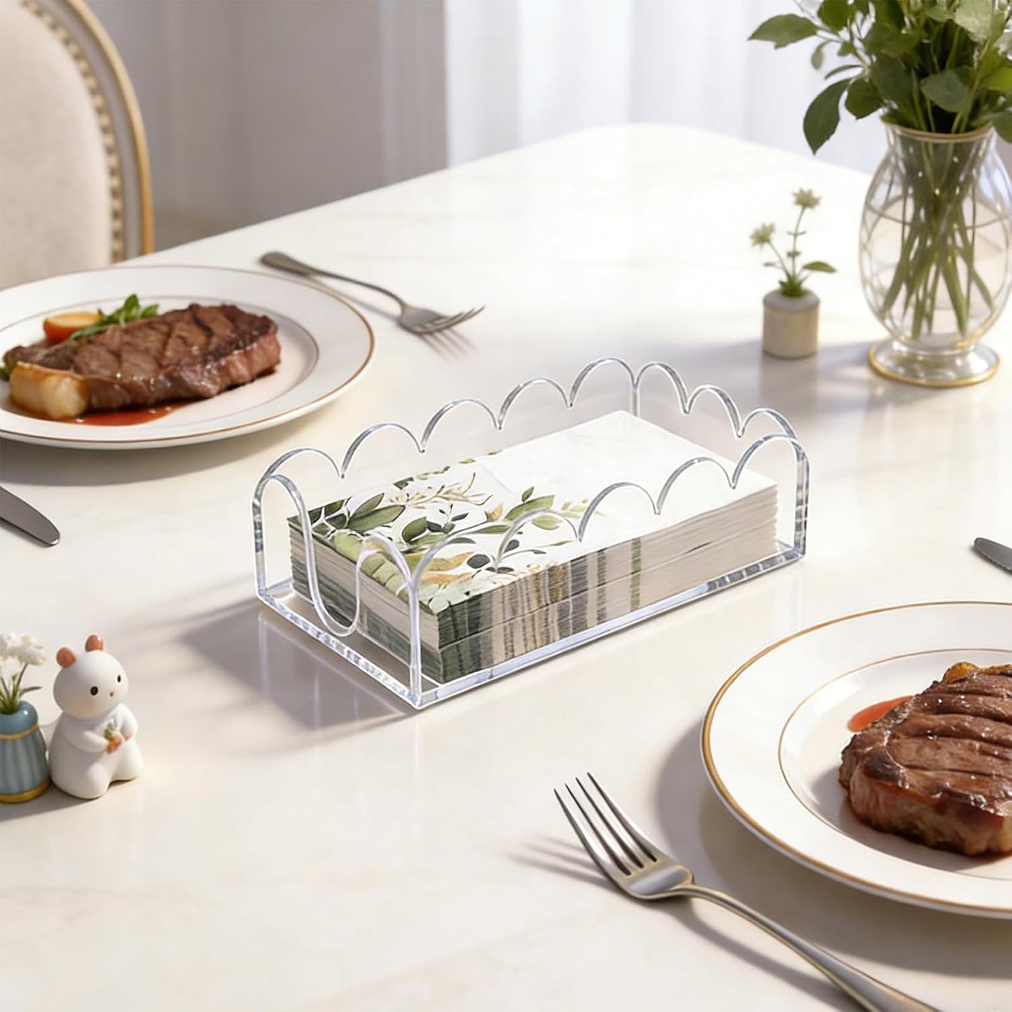 Thick Acrylic Napkin Holder / 9 x 5 x 2.45 / Clear