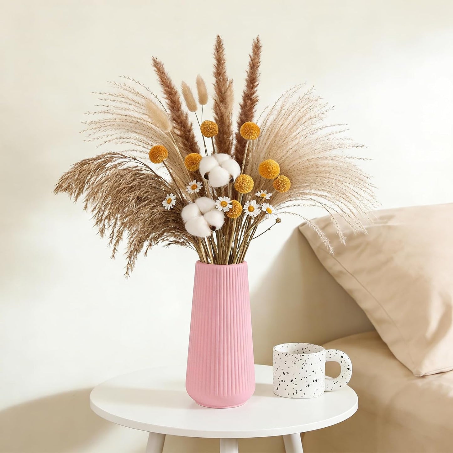 Ceramic Vase for Pampas Grass / Pink
