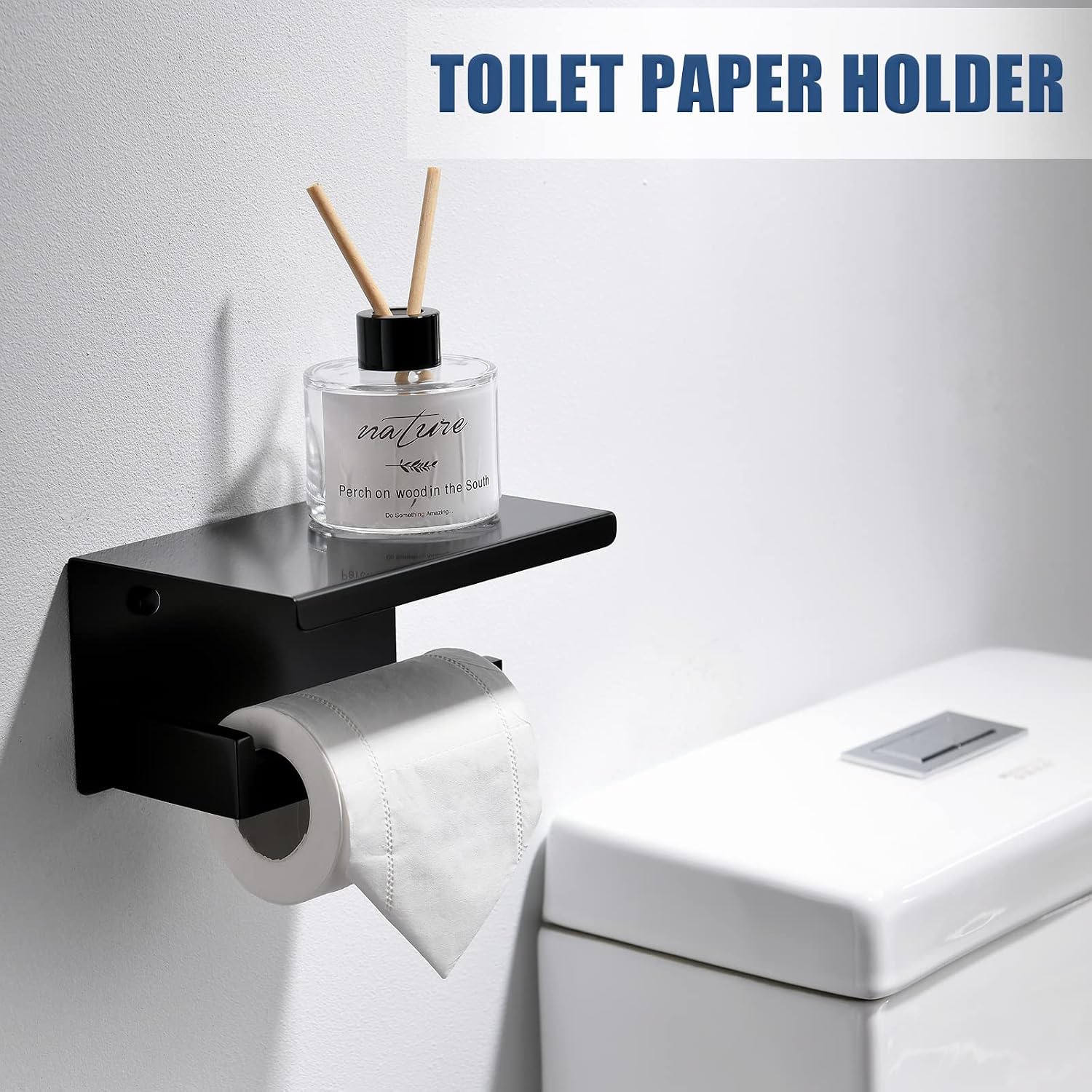 Bathroom Towel Bar Holder Sets Matte Black 4-Piece Bathroom Hardware Set Stainless Steel Bath Accessories Kit. Wall