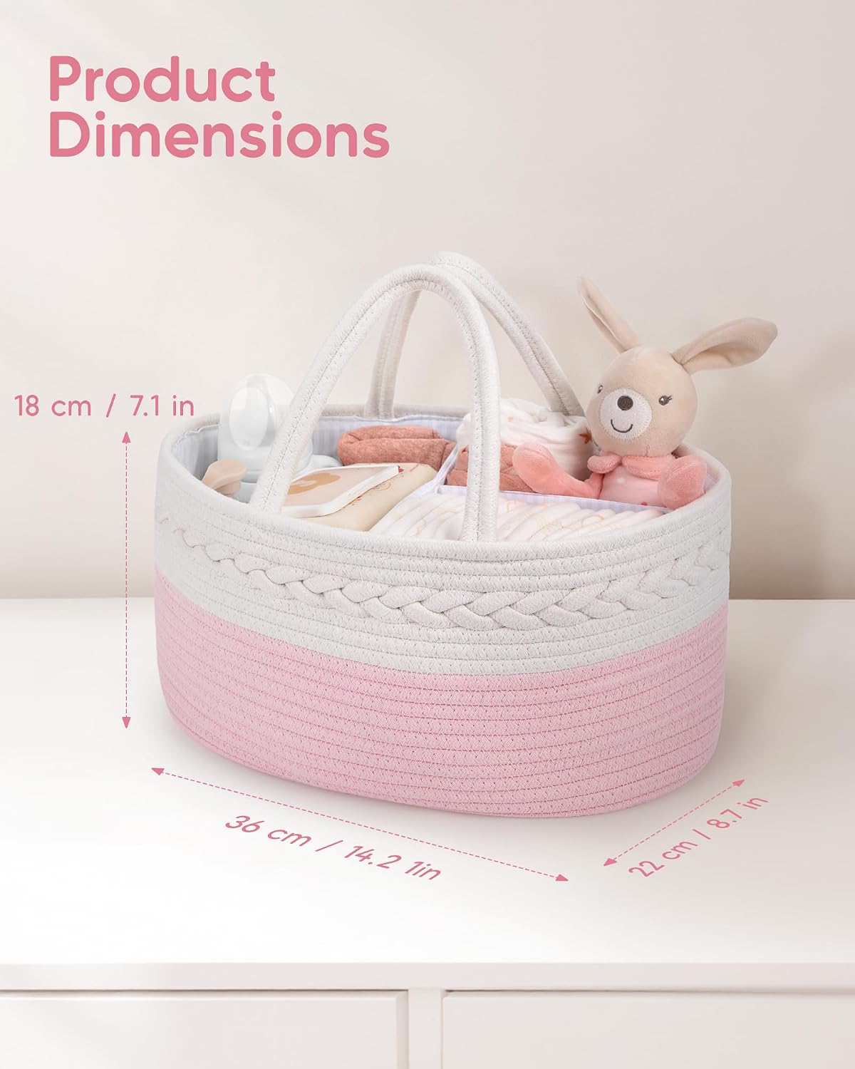 Portable Baby Basket / Large / Pink