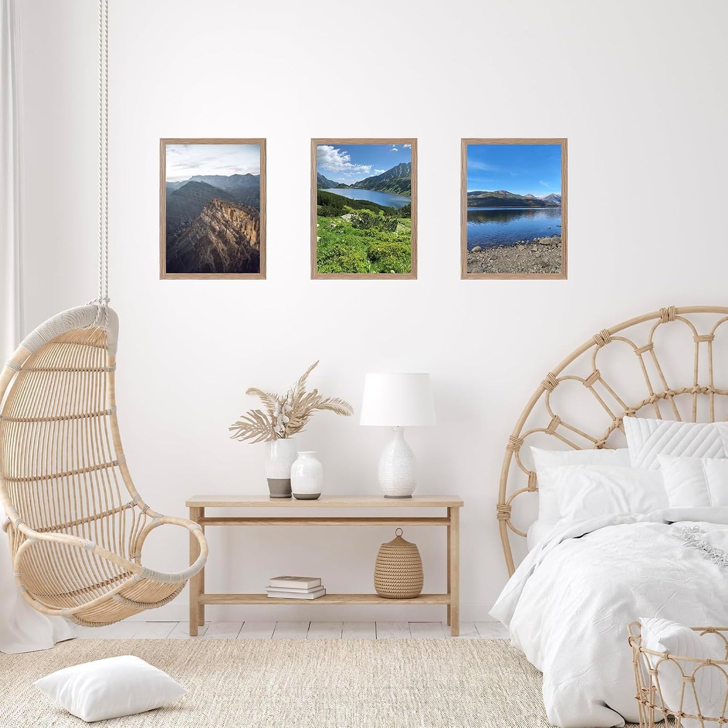 JCJMY 11x15 Rustic Brown Picture Frame Set of 6, Horizontal and Vertical Formats for Wall Hanging, 11 x 15 Wall Gallery