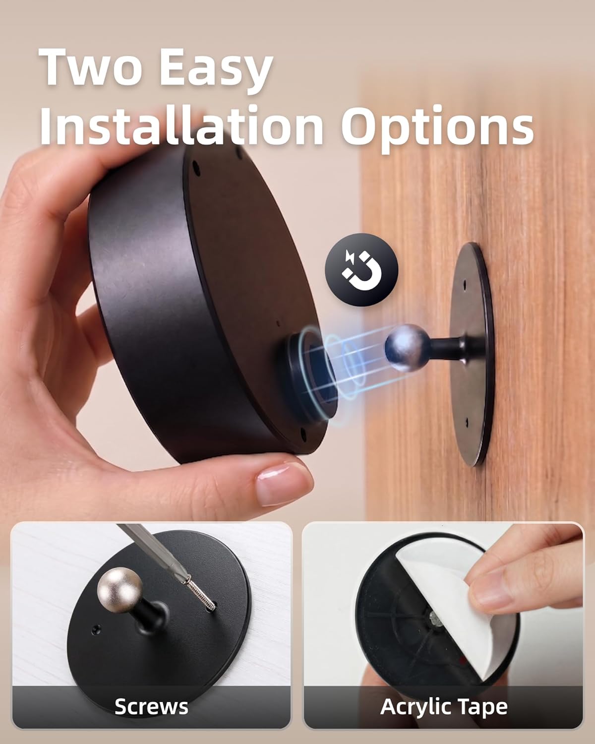 EZVALO LED Wall Mounted Light, 3000mAh Rechargeable Cordless Wall Sconce, Dimmable with Remote & Touch Control, 3 Color