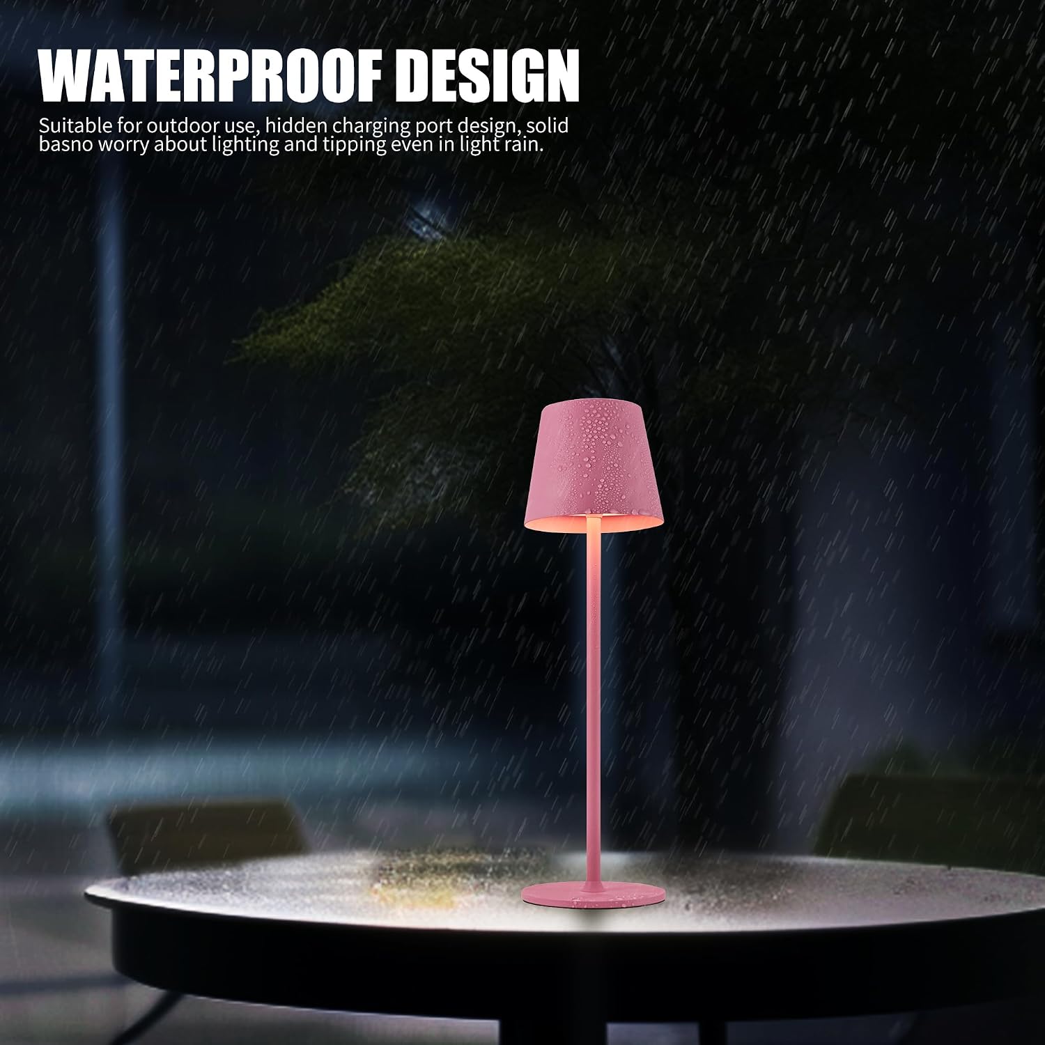 BGFHome Cordless Table Lamp LED Desk lamp,5000mAh Rechargeable Touch Night Light Wireless Minimalist Design