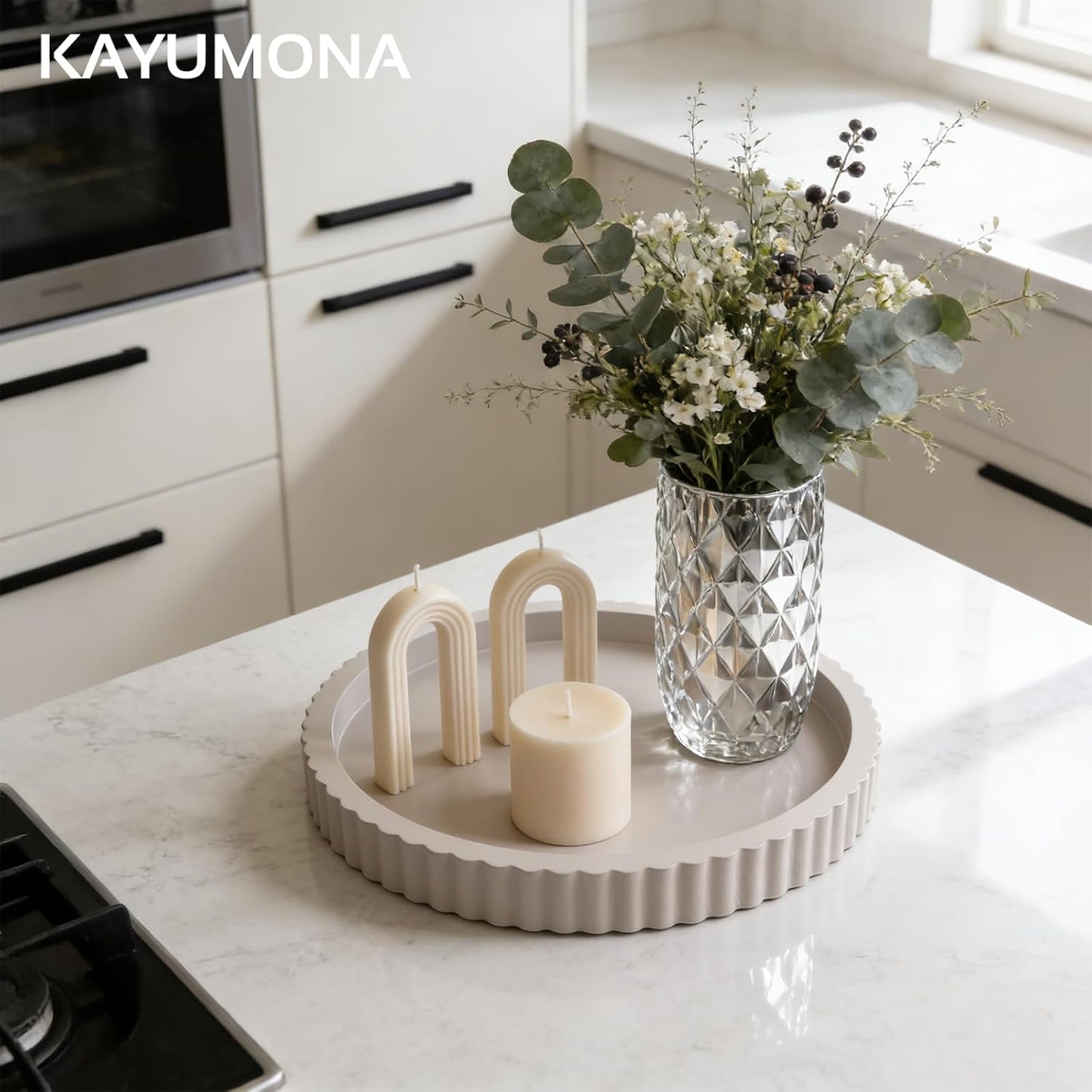 Modern Decorative Tray / Gray Beige