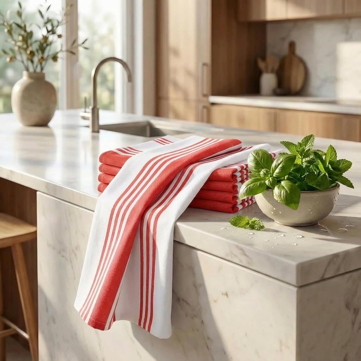 Urban Villa Kitchen Towels Cotton Dish Towels 20”x30” (Set of 6) Chillired