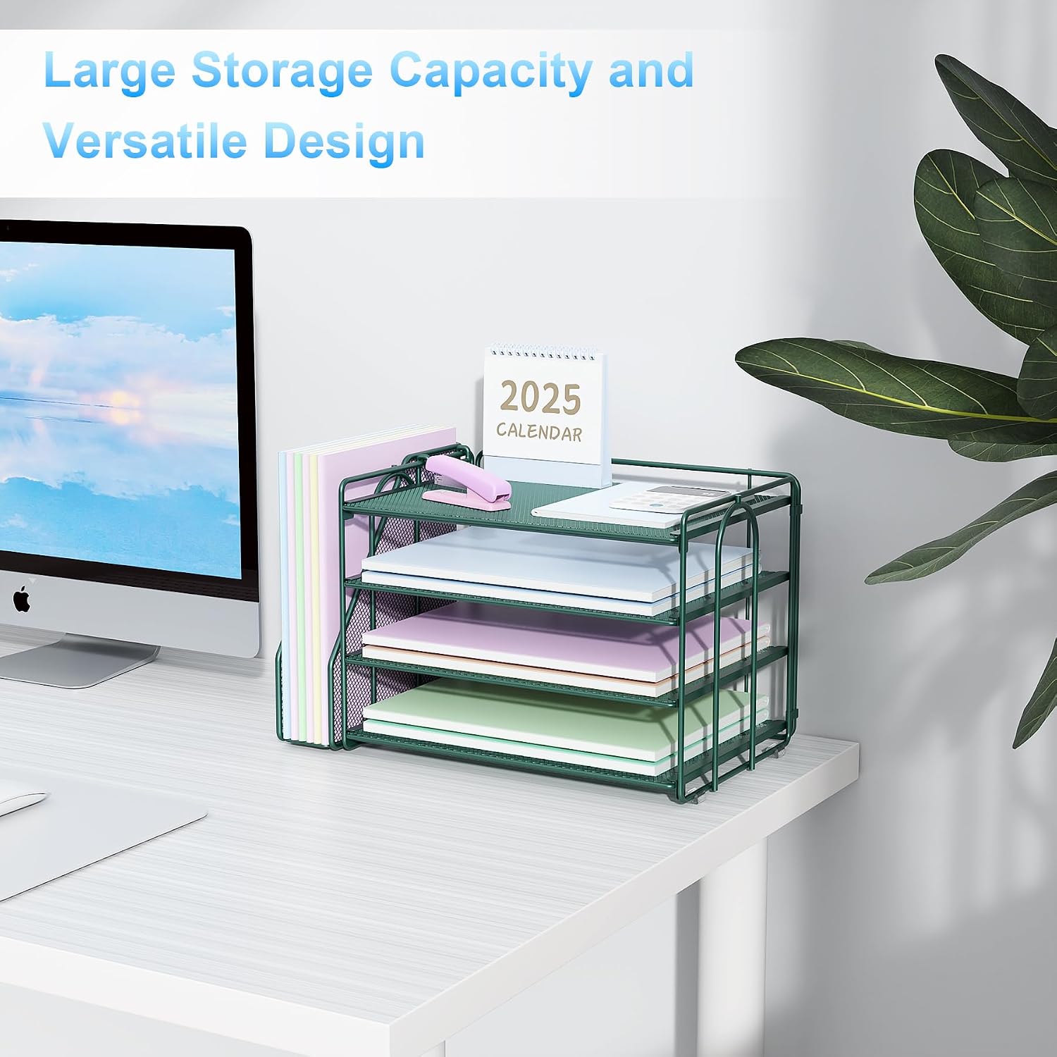 Spacrea Paper Organizer, Desk Organizers and Accessories for Desk with File organizer, Desk Accessories & Workspace