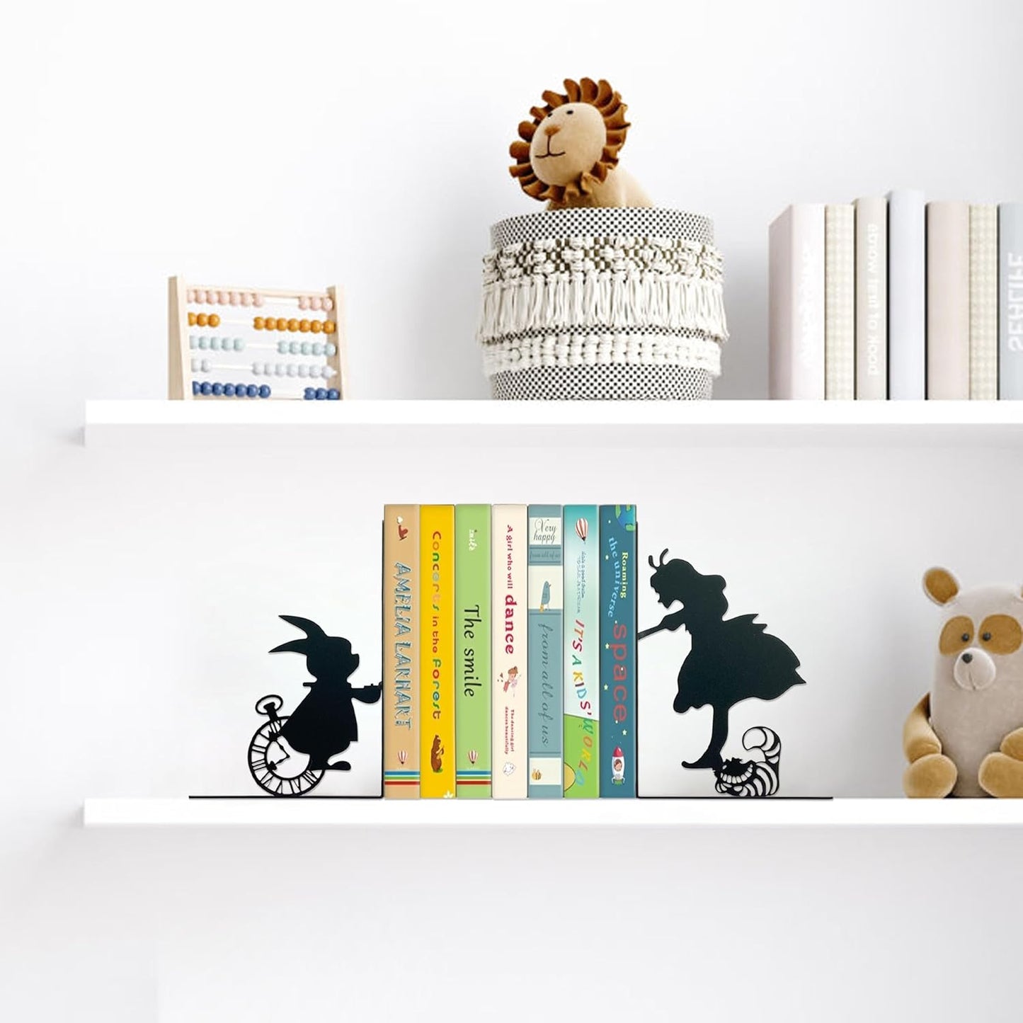 Metal Wonderland Bookends / Alice Decorative Bookends