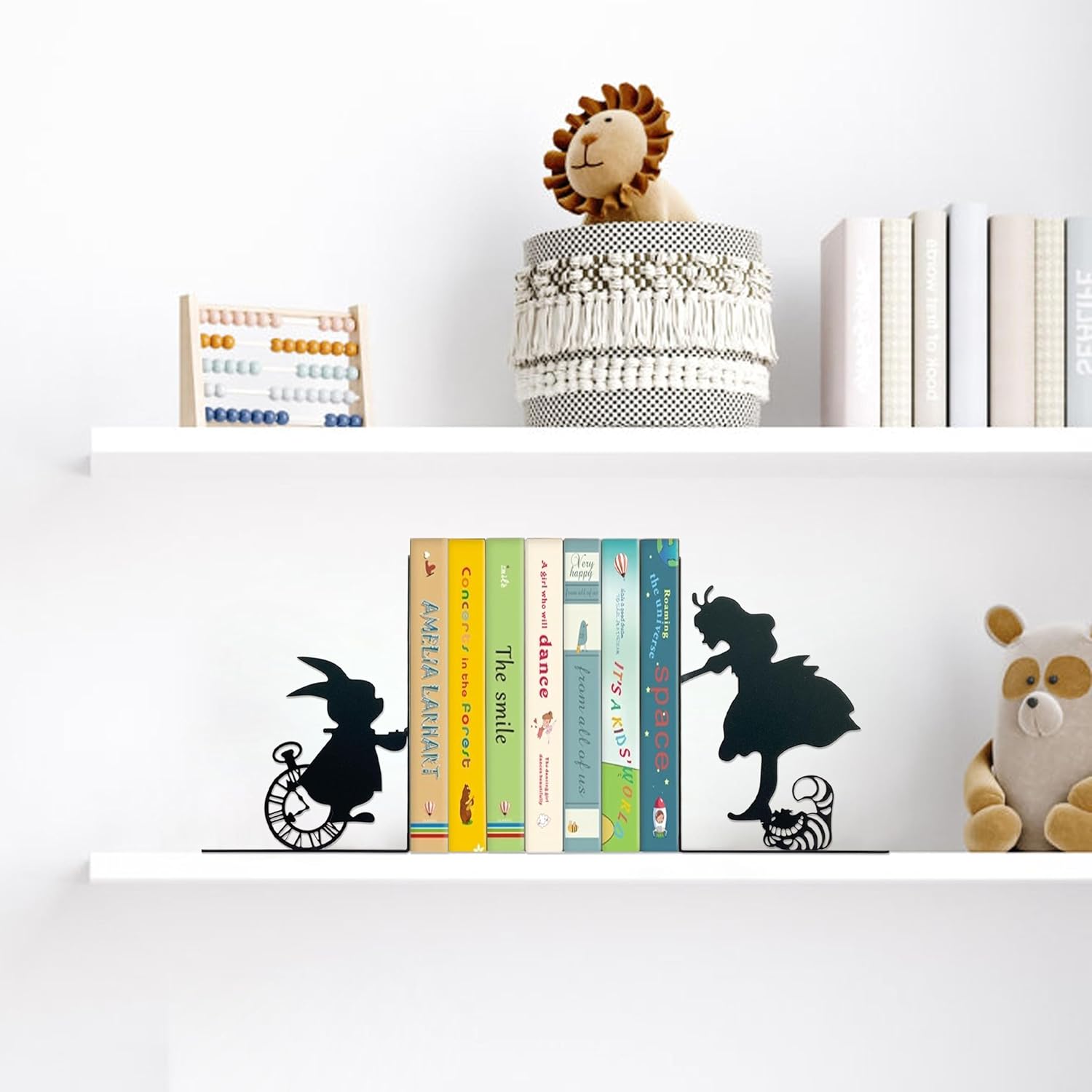 Metal Wonderland Bookends / Alice Decorative Bookends