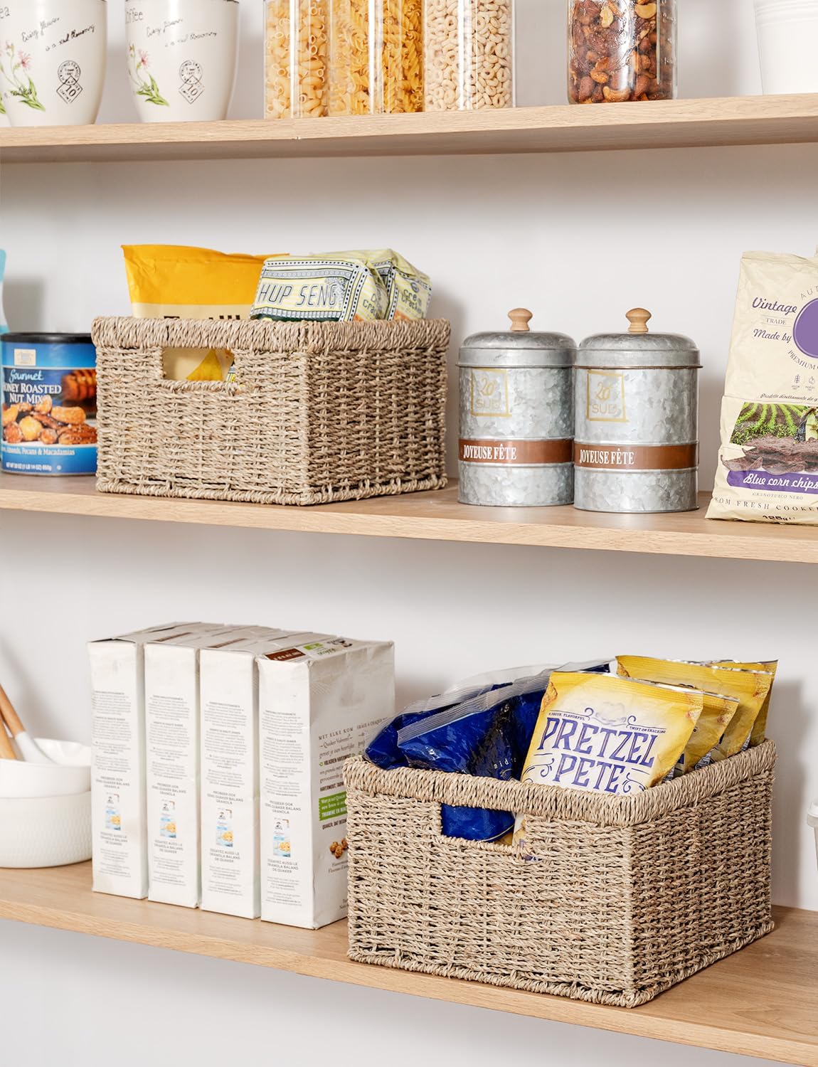 Wicker Storage Baskets / Natural