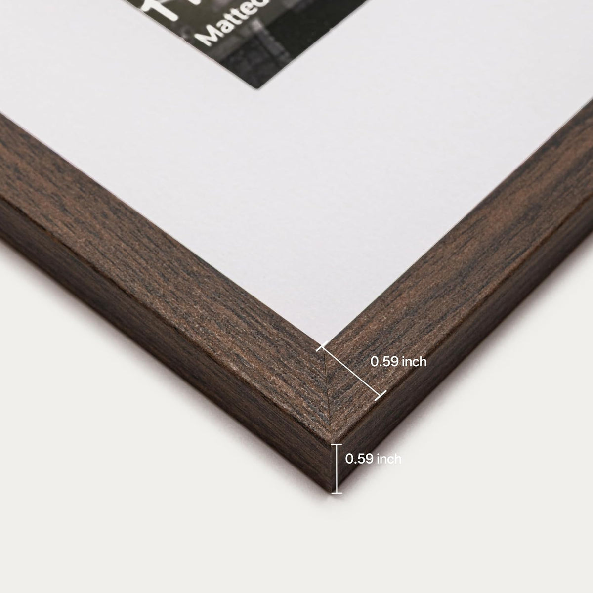 eletecpro 11x14 Picture Frames, Acrylic Cover, Walnut Brown, Set of 10 | Display Photo 8x10 with Mat or 11x14 without