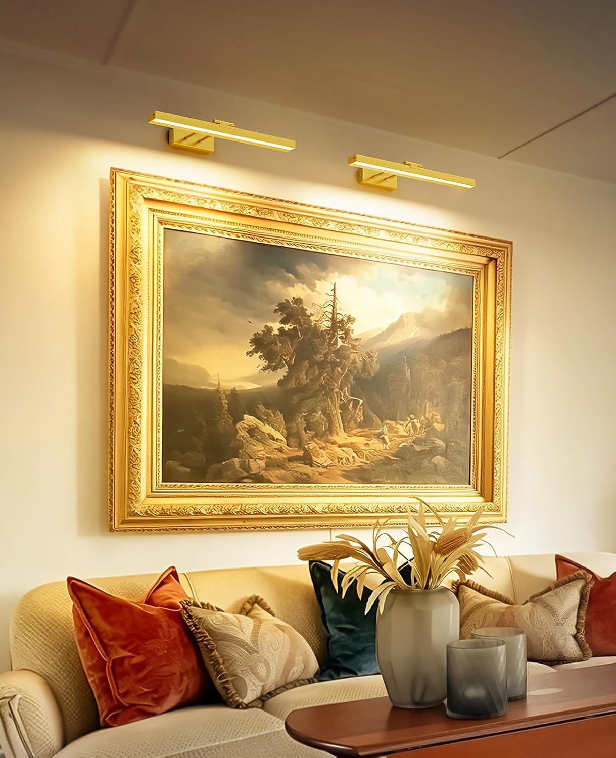 Picture Light for Wall, 16in Battery Wall Sconce Art Light CCT Dimmable Magnetic Battery Lights for Painting with