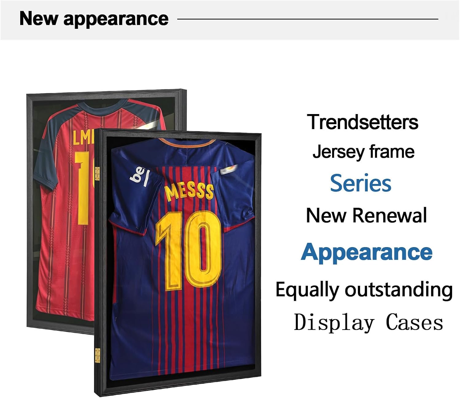 Lockable Football Jersey Frame Display Case with UV Protection | 24×32 soccer jersey shadow box frame,shirt frame