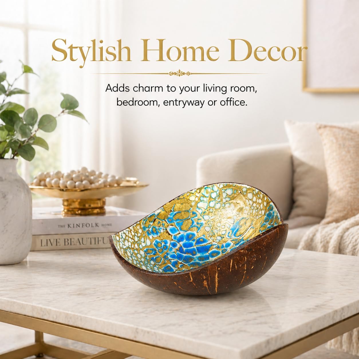 Key Bowl Holder for Entryway Table / Purple