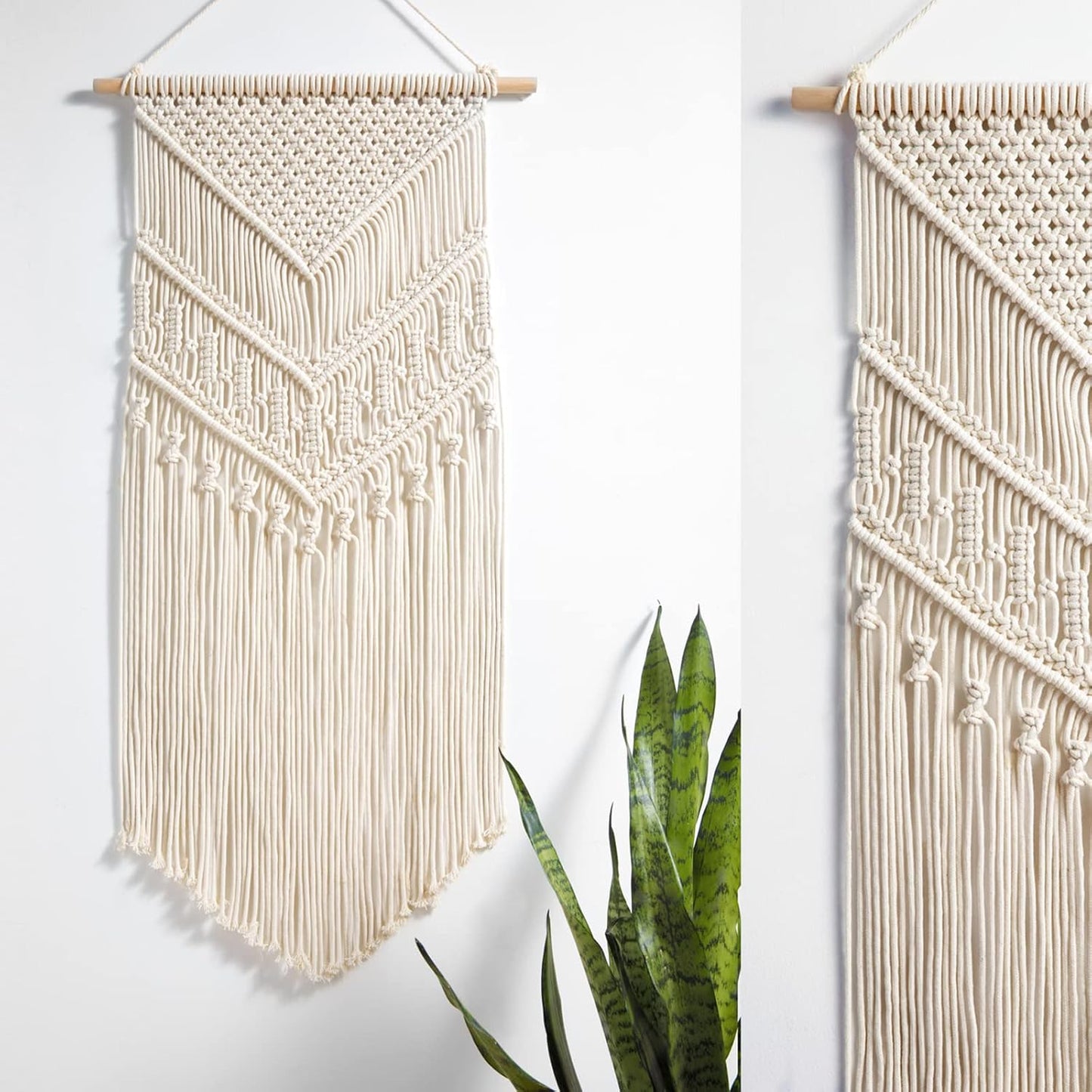 Macrame Wall Hanging Art Woven Boho Home Décor / Ivory