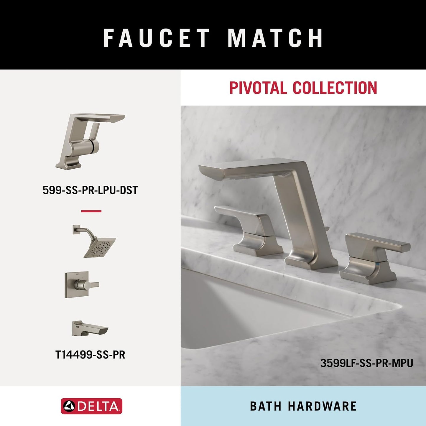 DELTA FAUCET 79956-SS Pivotal Wall Mounted Toilet Paper Holder with Shelf in Brilliance Stainless Steel