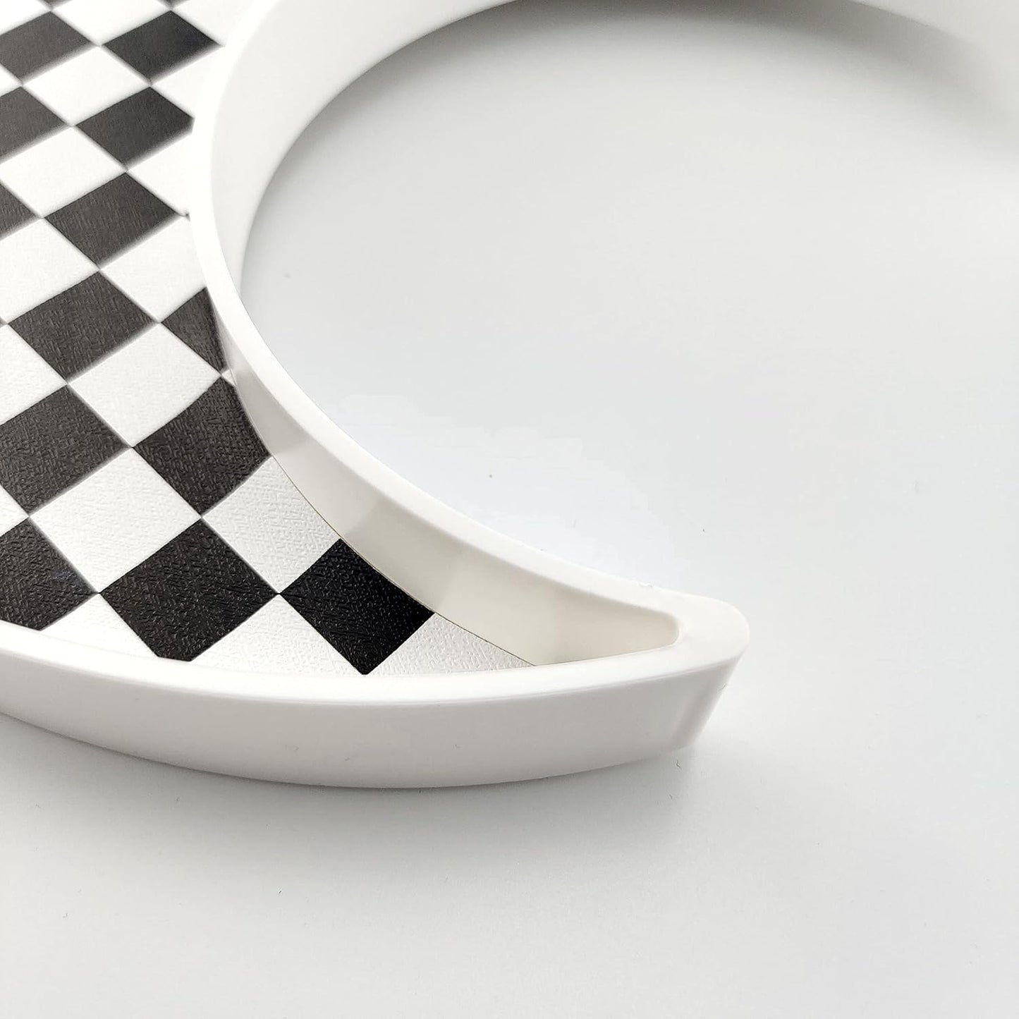 Decorative Organizer for Makeup / White Moon Checkered