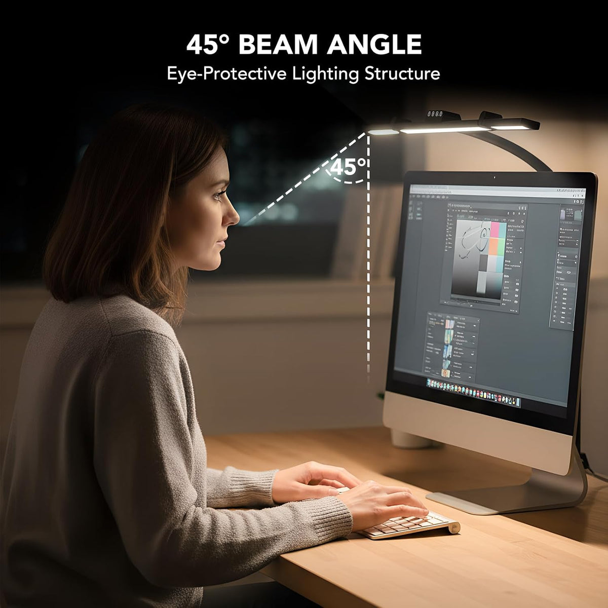 LED Desk Lamp for Home Office with Base, 28.2" Adjustable Gooseneck Swing Arm Ultra Bright Desk Light, Dimmable
