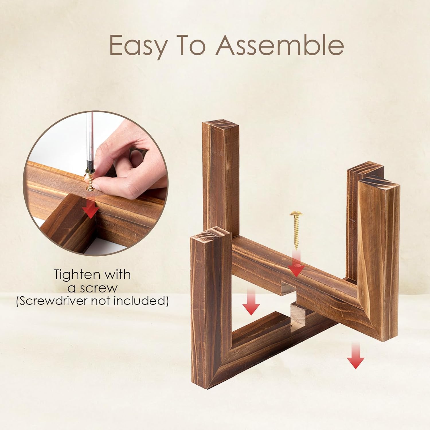 Wood Plant Stand Indoor Outdoor Wooden Flower Pot Plant Holder Heavy Duty Low Plant Riser Plant
