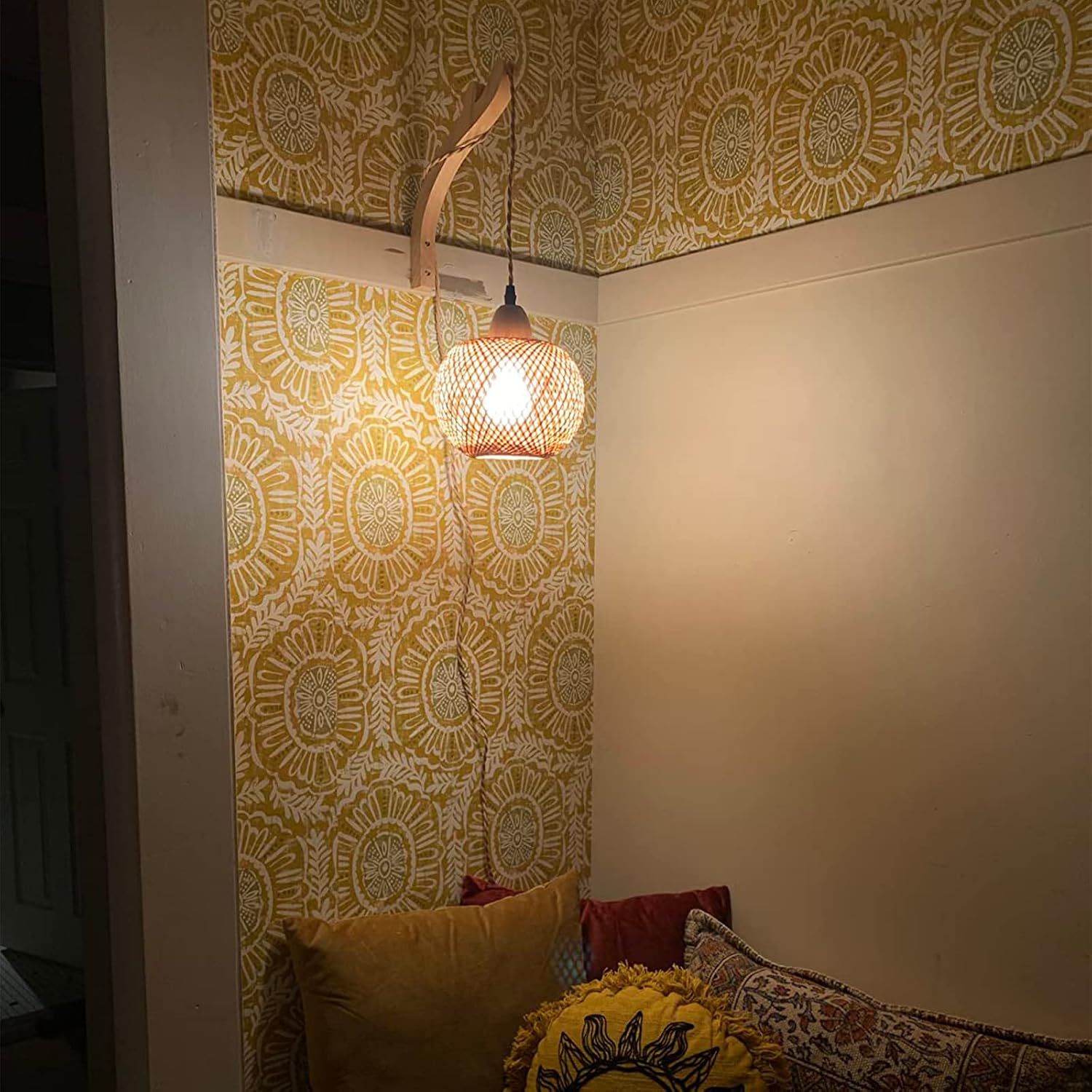 Boho Wall Lamp / Orange